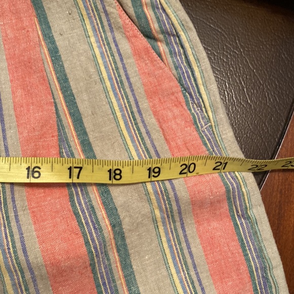 Vintage linen blend ultra hi rise striped shorts - Picture 5 of 6